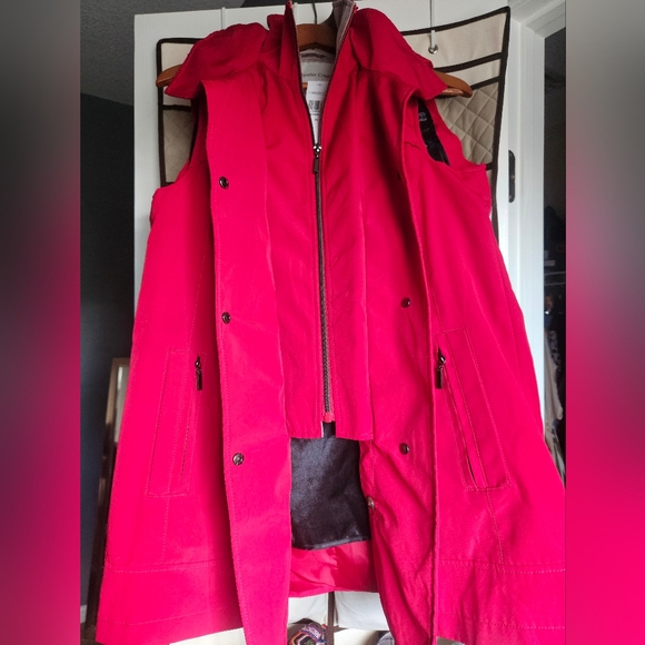 NWT Coldwater Creek All Weather Vest Long Dover Red Petite Small - Picture 5 of 16